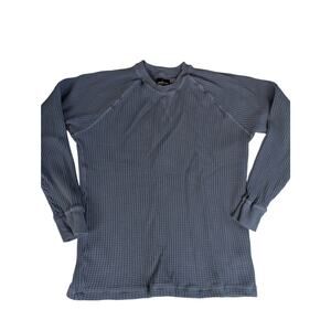 American Giant Men's Thermal Waffle Navy Long Sleeve M Crewneck EUC